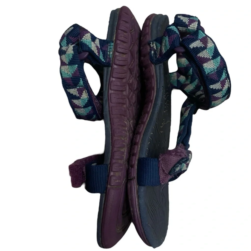 Teva Purple Blue Hurricane 3 1019535C Multicolor Sports Strappy Sandals Size 11